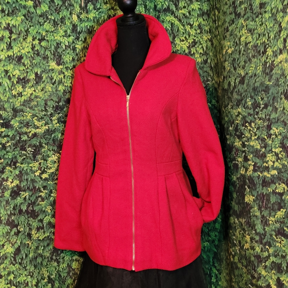 Red Rampage Zip front and sleeves Tweed(ish) Jacket Size -M
